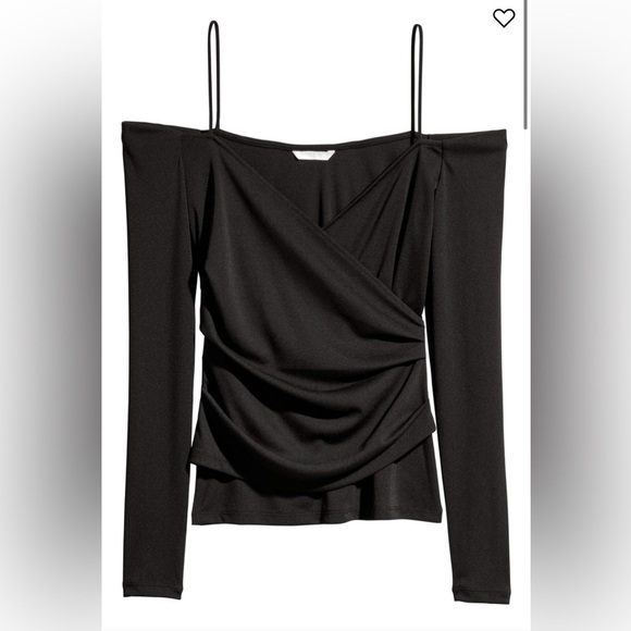 H&M Elegant Black Off-Shoulder Women's Top - Picture 1 of 6
